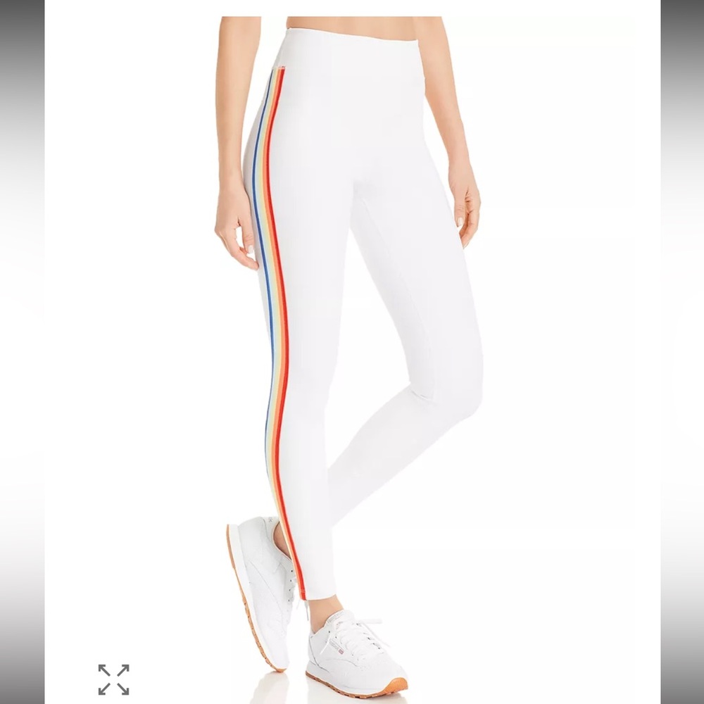 Spiritual Gangster Rainbow-Stripe High-Rise Leggings Small NWT